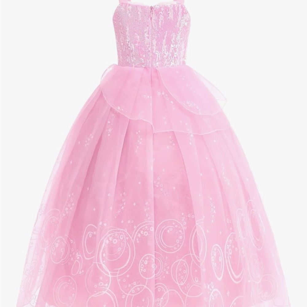 Elegant Pink Sequin Kids Formal Dress